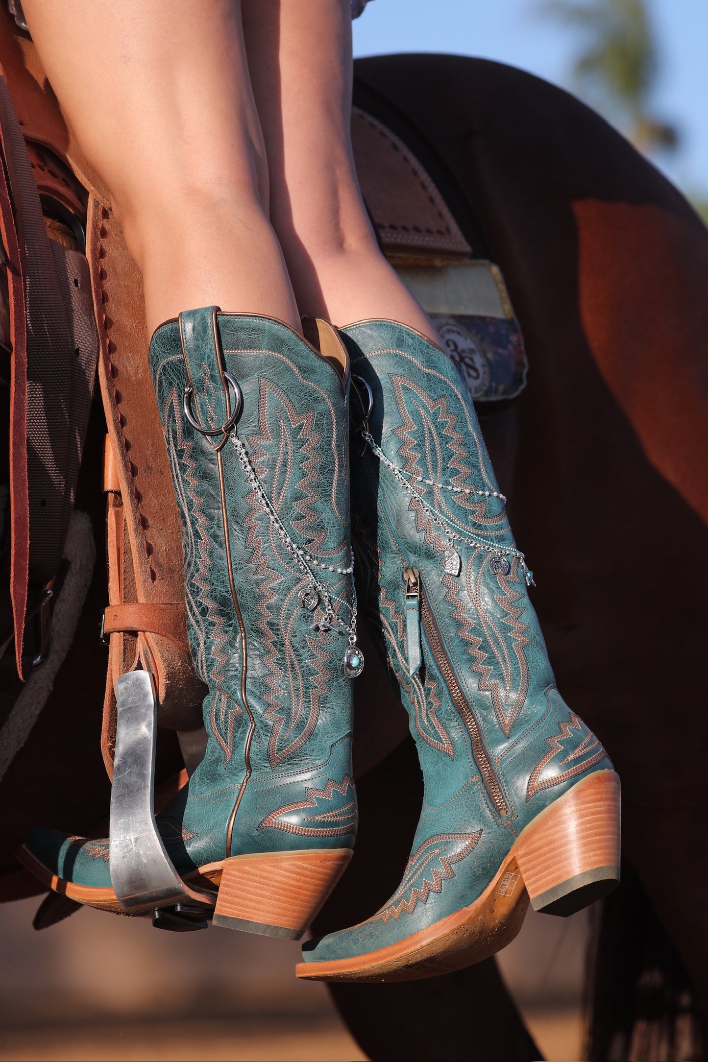 Western Silver Boot Chain