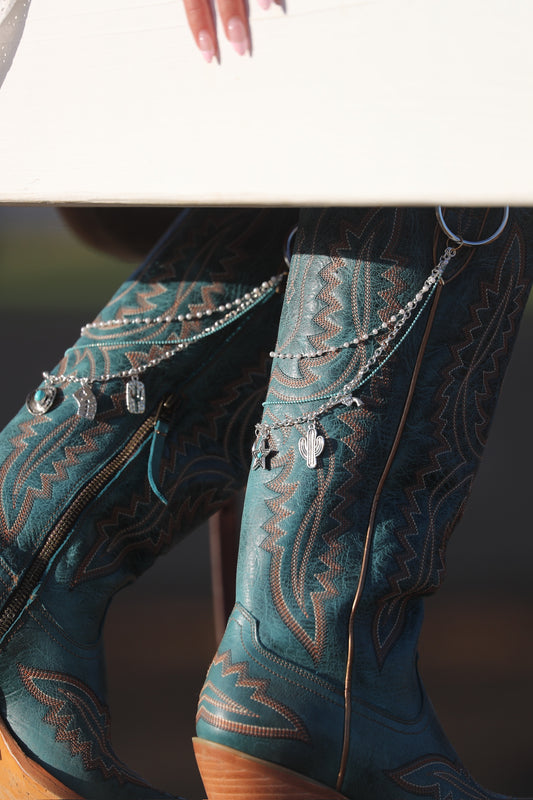 Western Silver Boot Chain